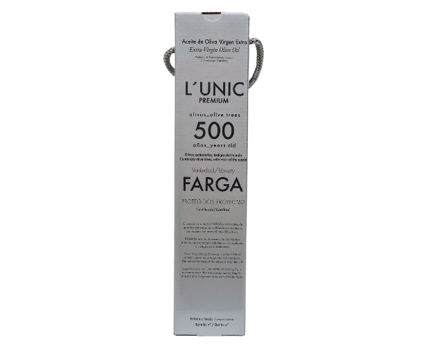 L'UNIC 500 years FARGA EVOO  The finishing touch for all your meals!